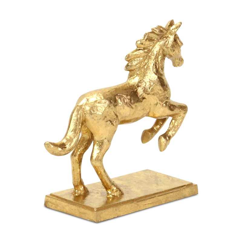 Balik Golden Cast Iron Rearing Horse