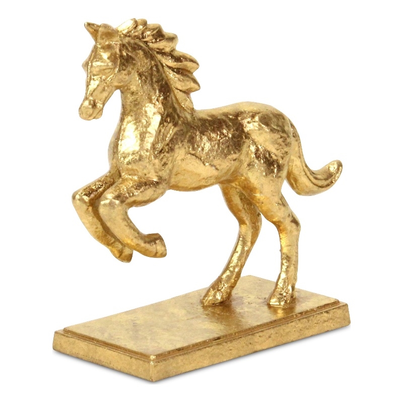 Balik Golden Cast Iron Rearing Horse