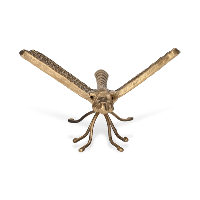 Verdor Golden Dragonfly Cast Iron Decor