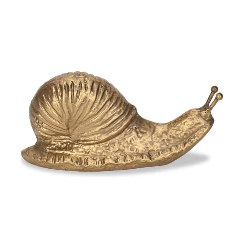 Verdor Golden Snail Cast Iron Decor