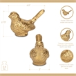 Verdor Golden Swallow Bird Cast Iron Decor