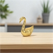 Thalassa 4.25 Inch Cast Iron Swan Figurine - Gold