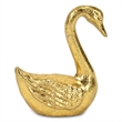 Thalassa 4.25 Inch Cast Iron Swan Figurine - Gold