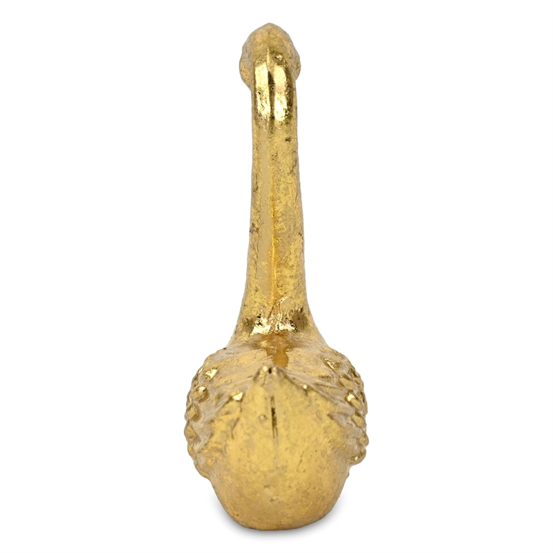 Thalassa 4.25 Inch Cast Iron Swan Figurine - Gold