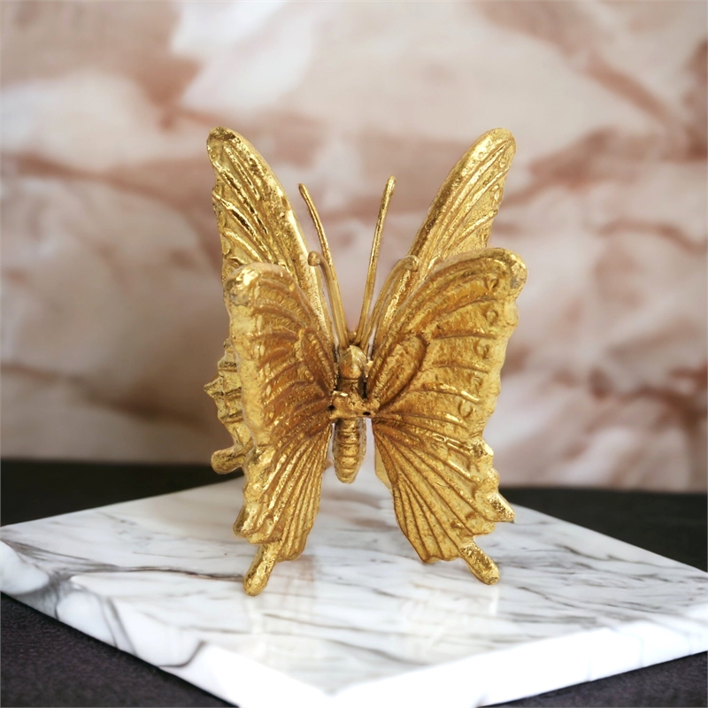Erlen Golden Cast Iron Double Butterfly