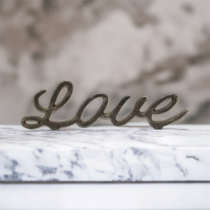 Amara Cast Iron Table Decor - Love