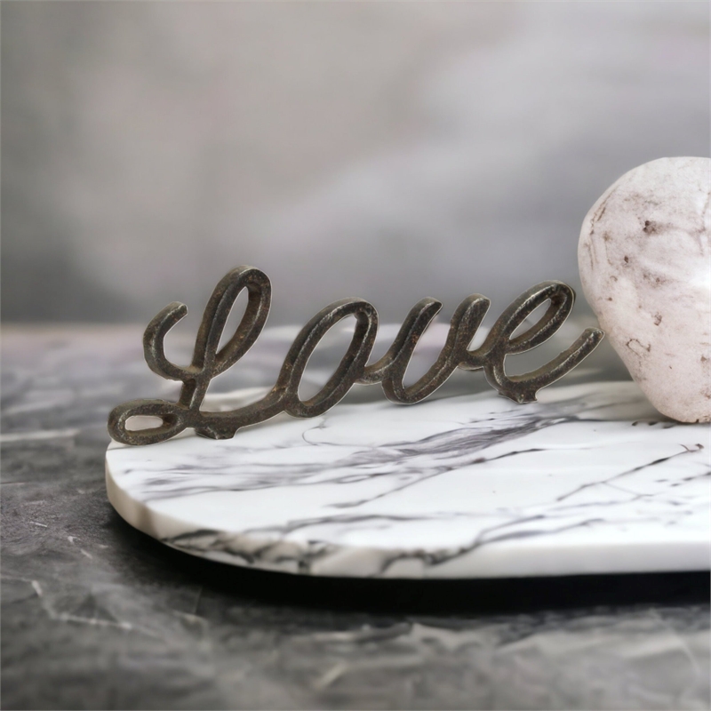 Amara Cast Iron Table Decor - Love