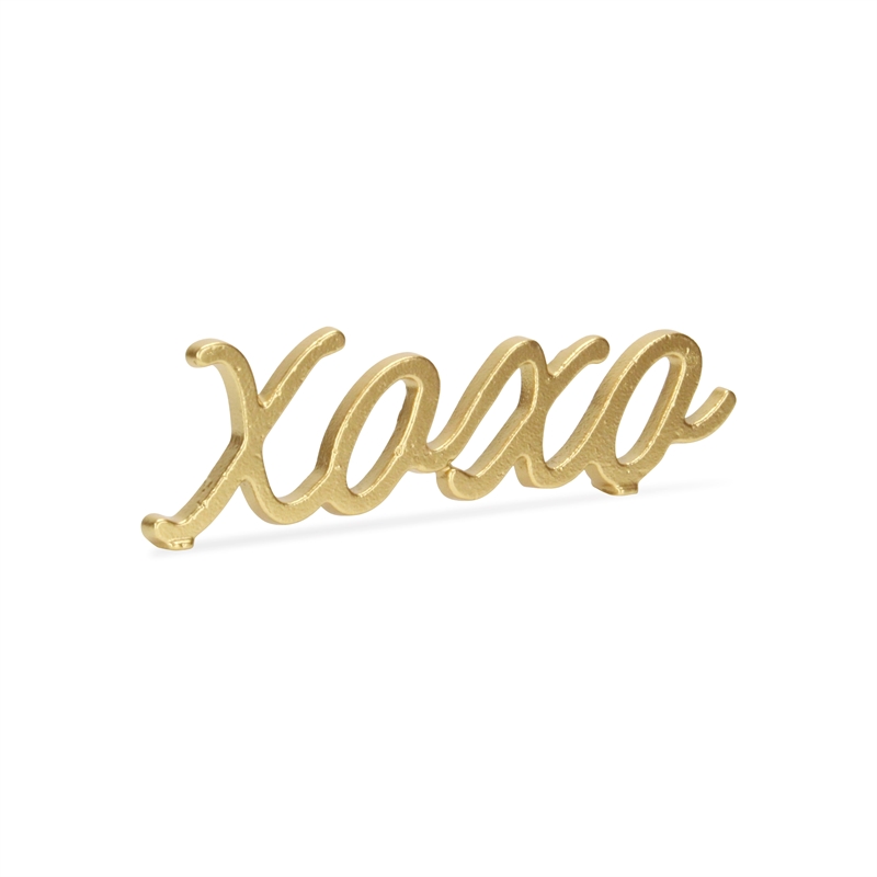 Milena Cast Iron Gold Finish Table Decor - XOXO