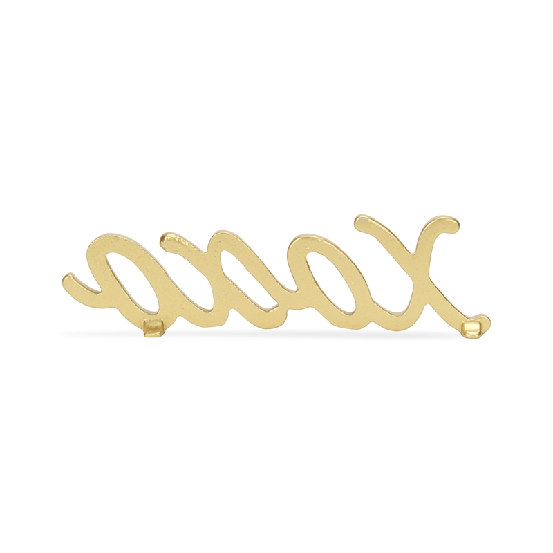 Milena Cast Iron Gold Finish Table Decor - XOXO