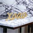 Milena Cast Iron Gold Finish Table Decor - XOXO
