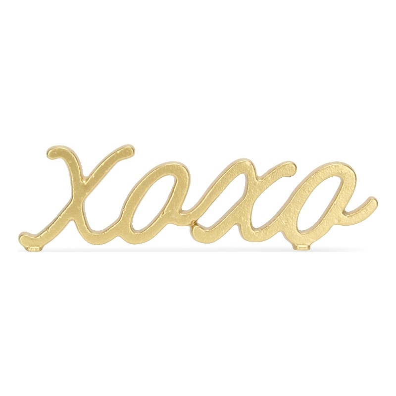 Milena Cast Iron Gold Finish Table Decor - XOXO