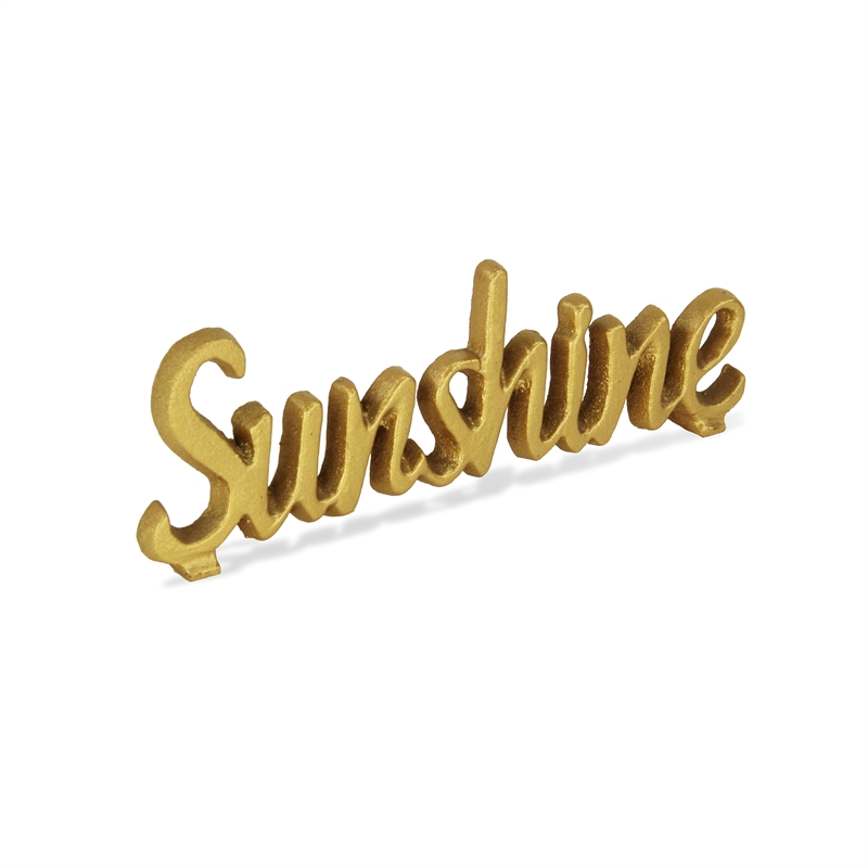 Norah Cast Iron Gold Finish Table Decor - Sunshine