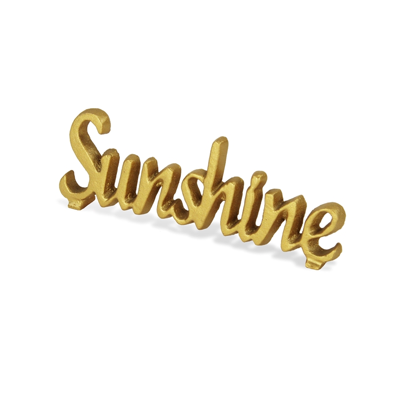 Norah Cast Iron Gold Finish Table Decor - Sunshine