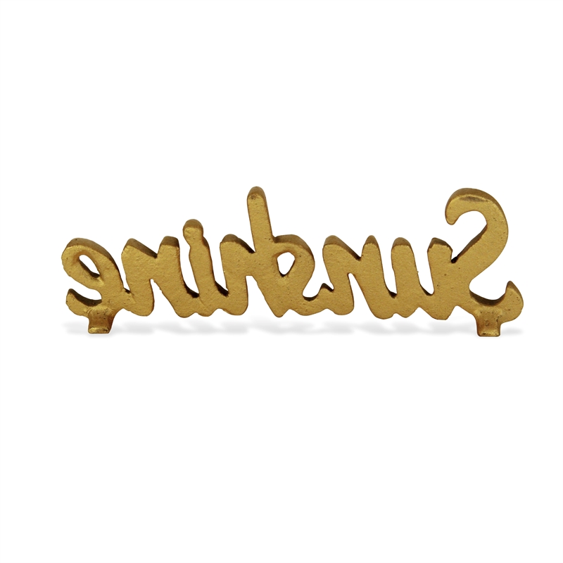 Norah Cast Iron Gold Finish Table Decor - Sunshine