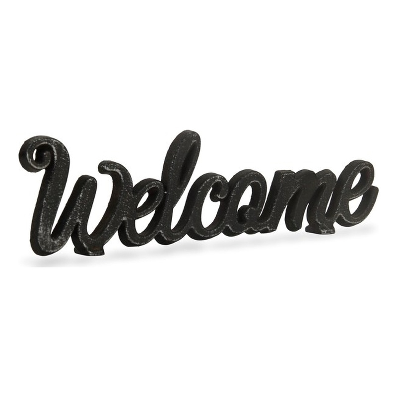 Ingrid Elegant Cast Iron Table Decor - Welcome