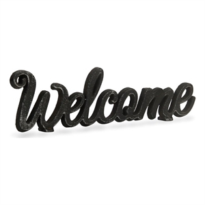 Ingrid Elegant Cast Iron Table Decor - Welcome