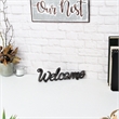 Ingrid Elegant Cast Iron Table Decor - Welcome
