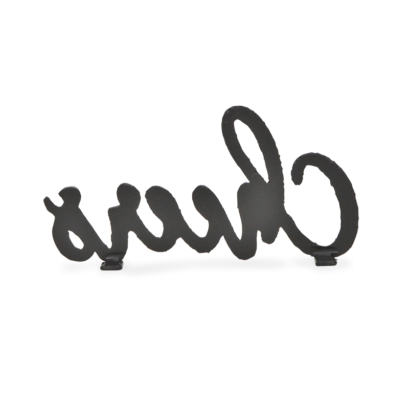 Steffen Cast Iron Cheers Table Decor - Black