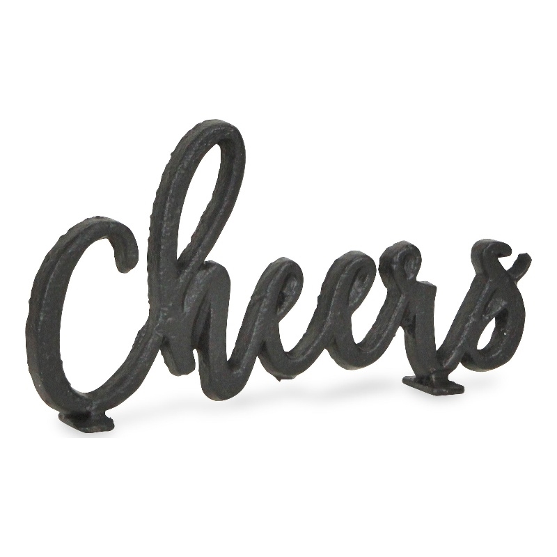 Steffen Cast Iron Cheers Table Decor - Black