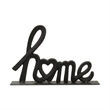 Roven Cast Iron Calligraphic Home Table Decor - Black