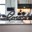 Roven Cast Iron Calligraphic Love Table Decor