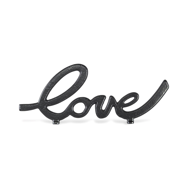Roven Cast Iron Calligraphic Love Table Decor