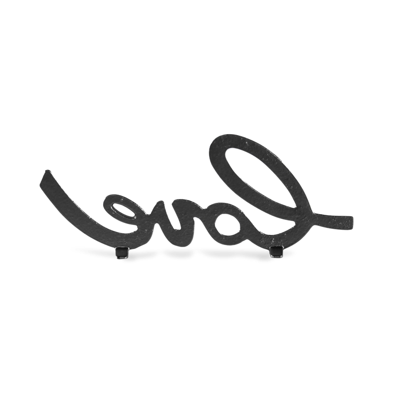 Roven Cast Iron Calligraphic Love Table Decor