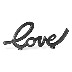 Roven Cast Iron Calligraphic Love Table Decor