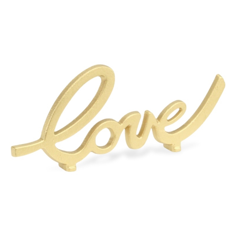 Roven Cast Iron Calligraphic Love Table Decor