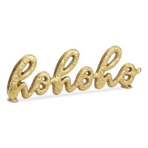 Clara hohoho Gold Cast Iron Table Sign