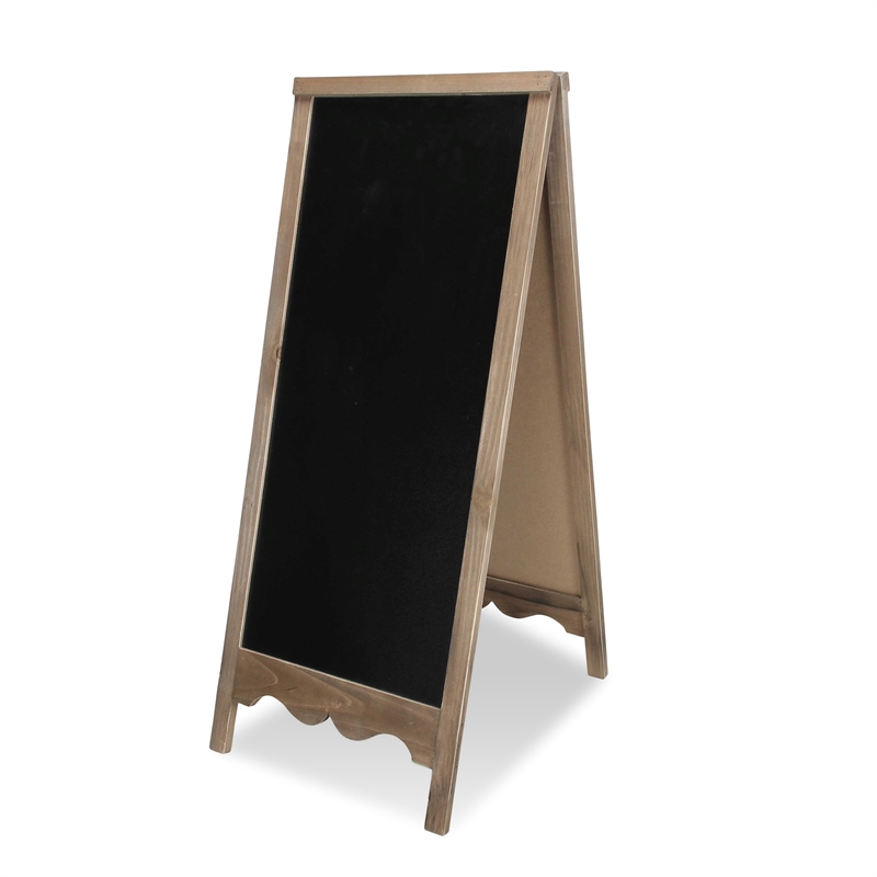 Maeve Wood Frame Floor Standing Double Sided Chalkboard