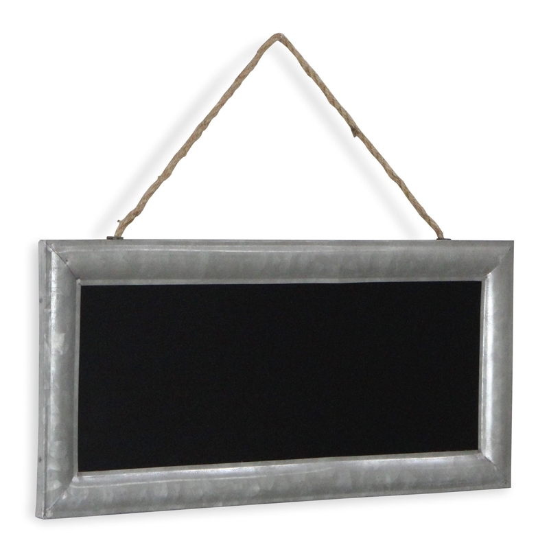 Isaiah Galvanized Framed Hanging Chalkboard
