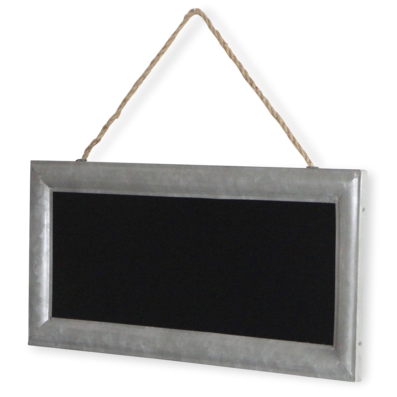 Isaiah Galvanized Framed Hanging Chalkboard