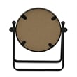 Clarimond 7 Inch Round Swivel Metal Table Mirror - Black