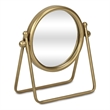 Clarimond 7 Inch Round Swivel Metal Table Mirror - Gold