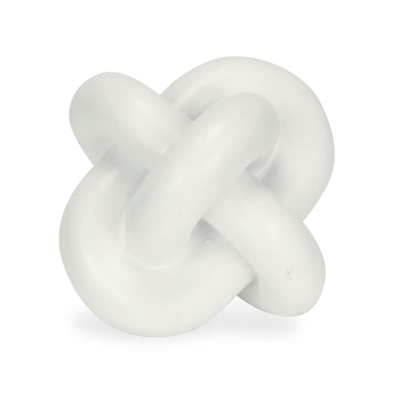 Minyoro White Resin Chain Knot Sculpture