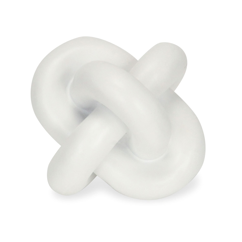 Minyoro White Resin Chain Knot Sculpture