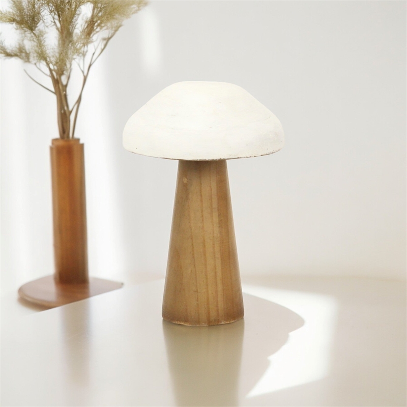 Hareton Forest Fungi Table Decor - Brown and White - Large