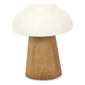 Hareton Forest Fungi Table Decor - Brown and White - Small