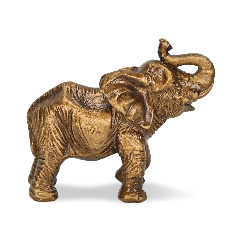 Bovira Resin Golden Elephant Decor