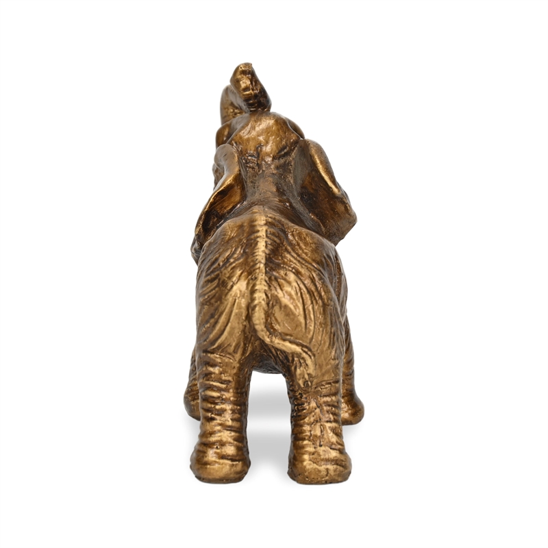 Bovira Resin Golden Elephant Decor