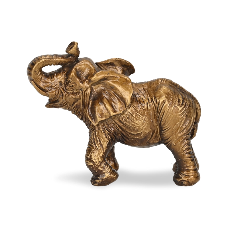 Bovira Resin Golden Elephant Decor