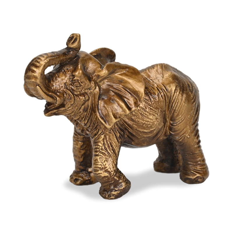 Bovira Resin Golden Elephant Decor