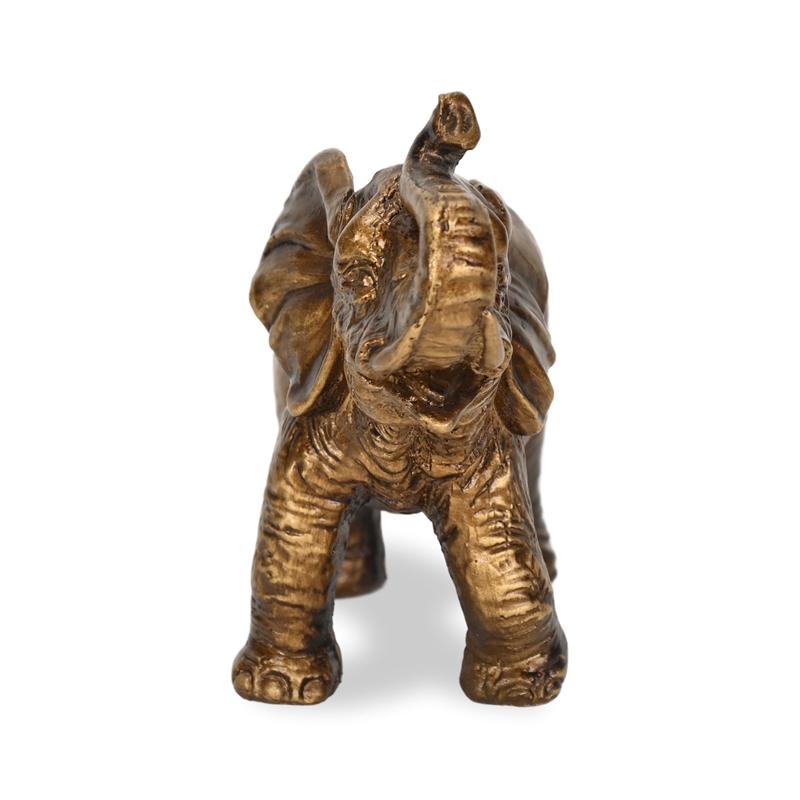Bovira Resin Golden Elephant Decor