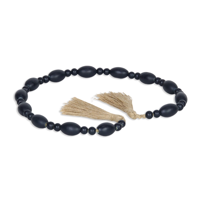 Akaida Dark Blue Mixed Wooden Bead Garland Decor