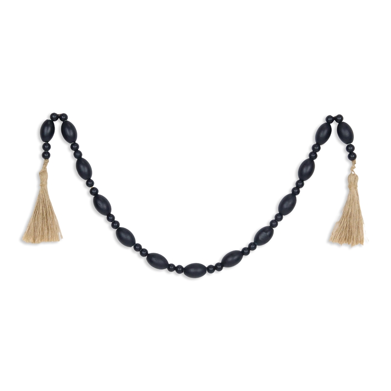 Akaida Dark Blue Mixed Wooden Bead Garland Decor