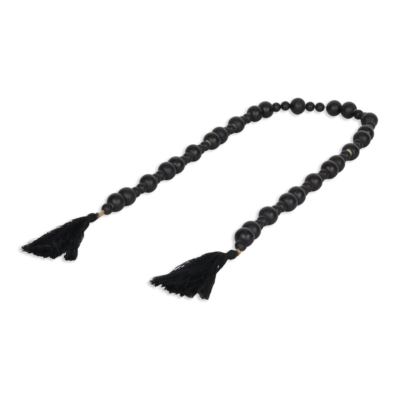 Akaida Black Wooden Mixed Bead Garland Decor