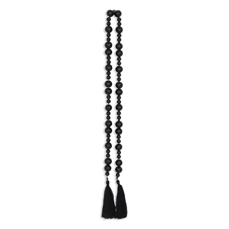 Akaida Black Wooden Mixed Bead Garland Decor