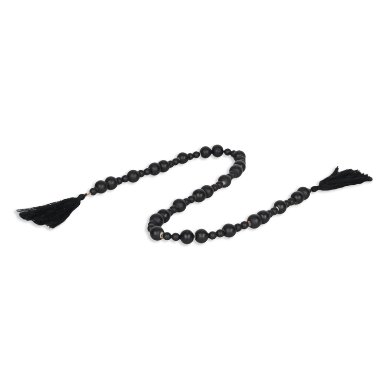 Akaida Black Wooden Mixed Bead Garland Decor