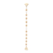 Kira White Wood and Brown Fabric Beaded Garland